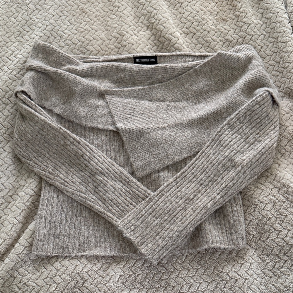 Prettylittlething Off The Shoulder Sweater